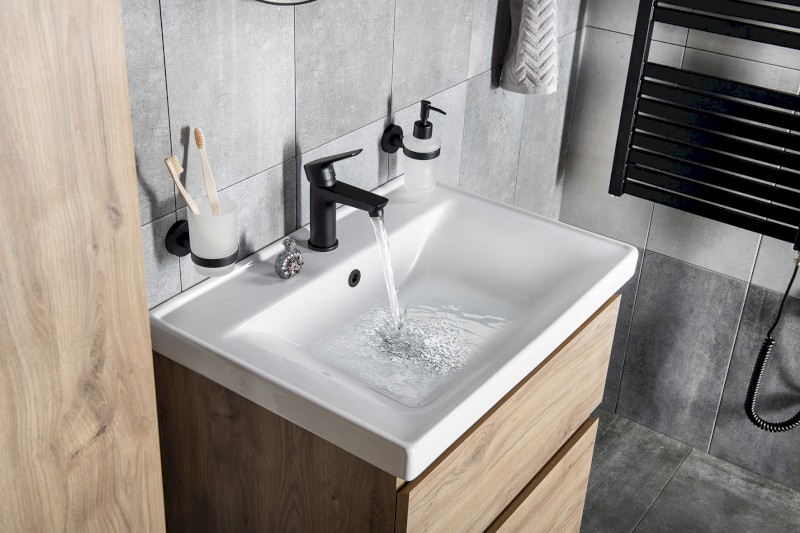 LOTTA stojánková umyvadlová baterie, černá mat LT602B