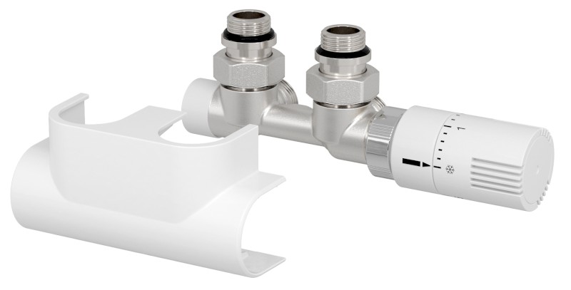 TOP 50 připojovací sada termostatická pro středové připojení, pravá, bílá CP9720S