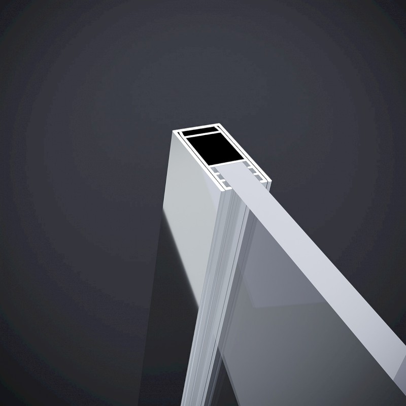 ROLLS boční stěna 1000mm, výška 2000mm, čiré sklo RL3415