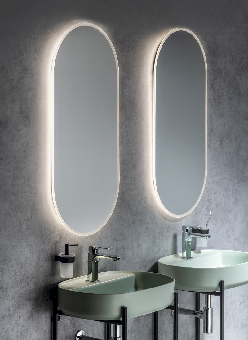 MINOX oválné zrcadlo s LED osvětlením 50x100cm MX250