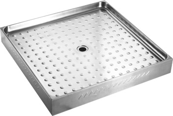 Nerezová sprchová vanička hluboká, čtverec 80x80x11,5cm, mat 13055.2.S