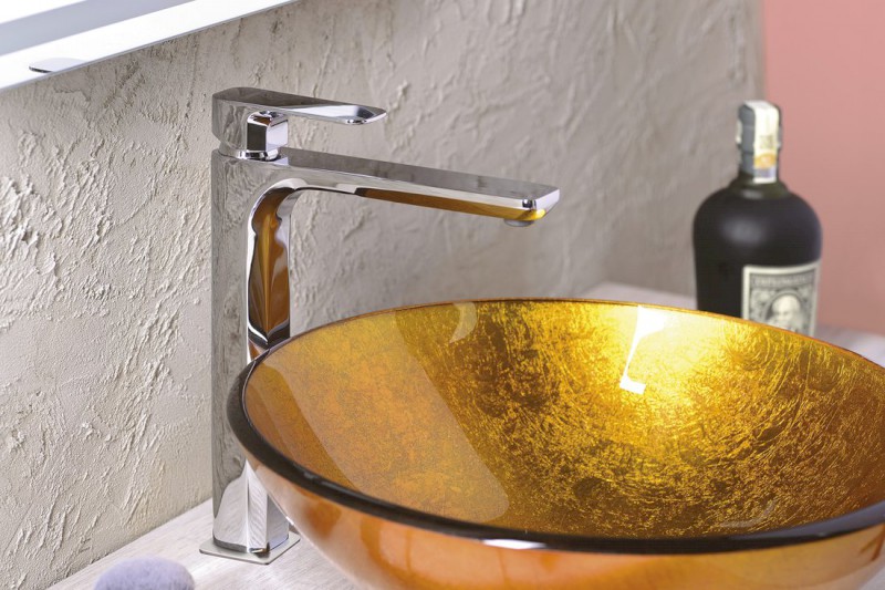 SPY stojánková umyvadlová baterie vysoká, prodloužená hubice, chrom PY07