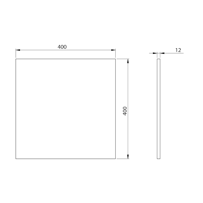 Deska Rockstone 40x1,2x40cm, bílá mat DTR40-0101
