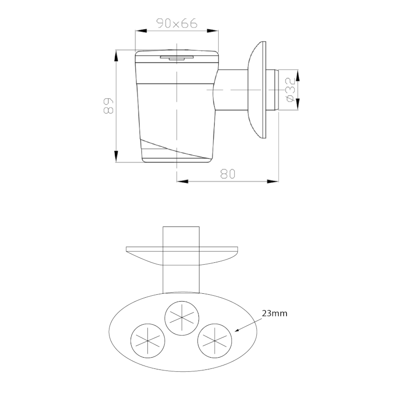 Kondenzační sifon s kuličkou, pro 3 hadice, bílá 168.454.0