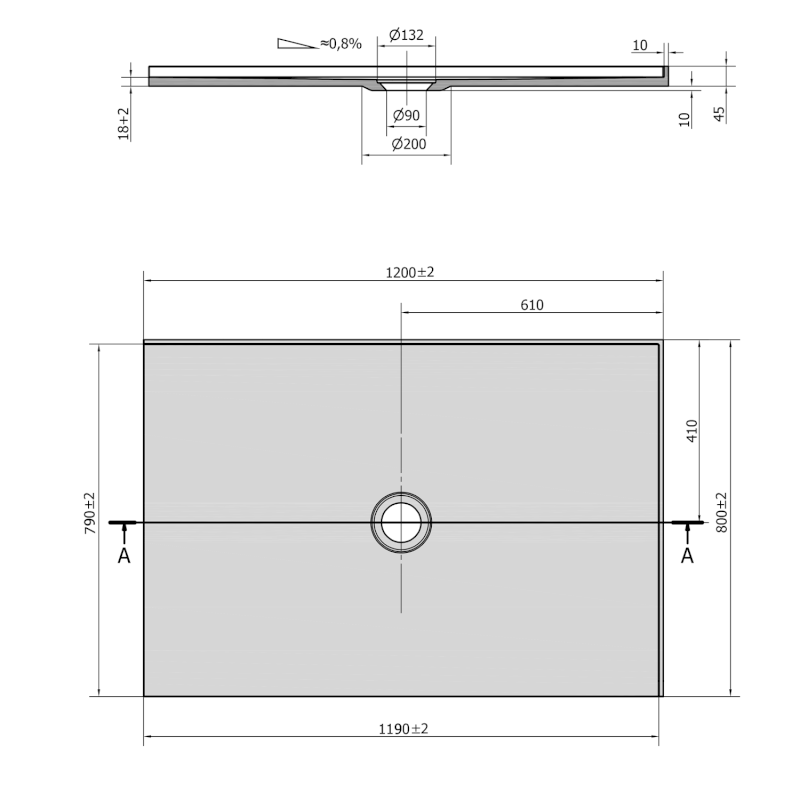 MIRAI sprchová vanička z litého mramoru, obdélník 120x80x1,8cm, pravá, bílá 73178