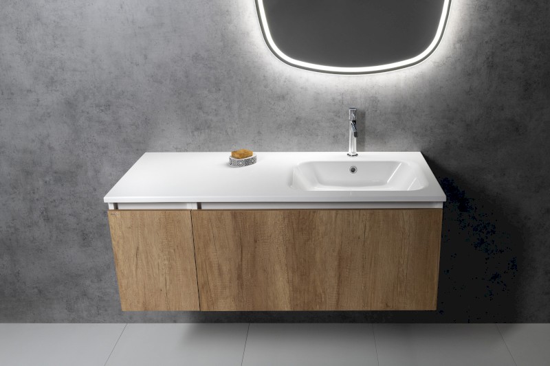 ARECA umyvadlo, litý mramor, 101x51,5cm, pravé, bílá AC101R