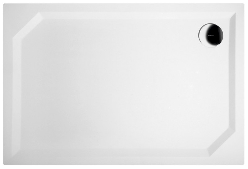 SARA sprchová vanička z litého mramoru, obdélník 110x75cm, bílá HS11075