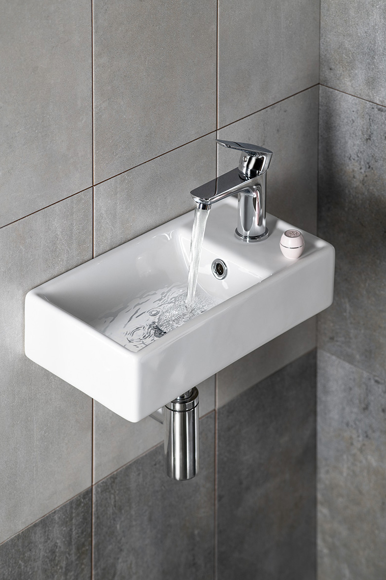 MINOS keramické umývátko 40x22cm, baterie vpravo, bílá 4059