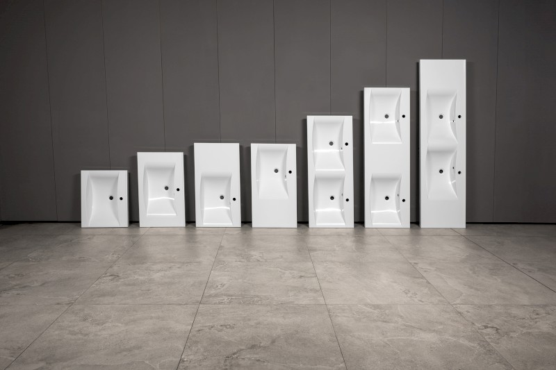 LUCIOLA umyvadlo, litý mramor, 60x48cm, bílá 50062