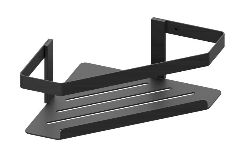MYLINE rohová polička do sprchy, 214x90x214mm, černá mat 105T12001