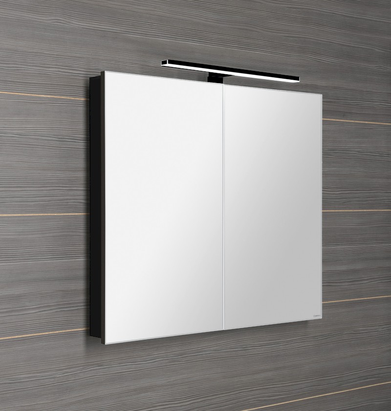 GRETA galerka s LED osvětlením, 81x70x14cm, černá mat GR085-0035