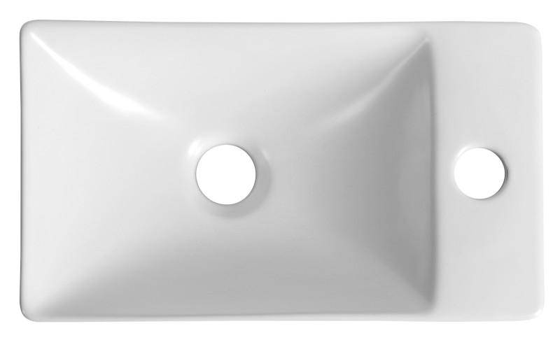 MARGITHA keramické umývátko 38x22cm, otvor pro baterii vpravo, bílá MGT3822