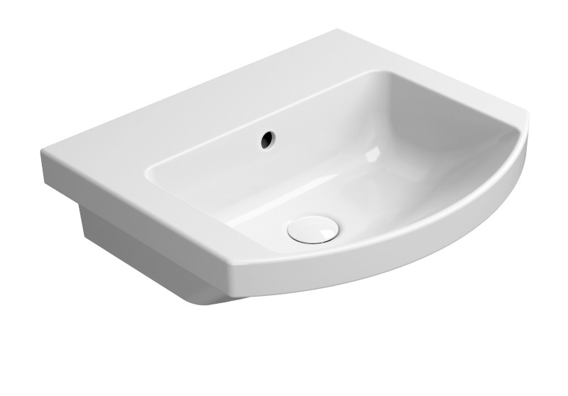 NORM keramické umyvadlo 51x45cm, oblé, bez otvoru, bílá ExtraGlaze 8646011
