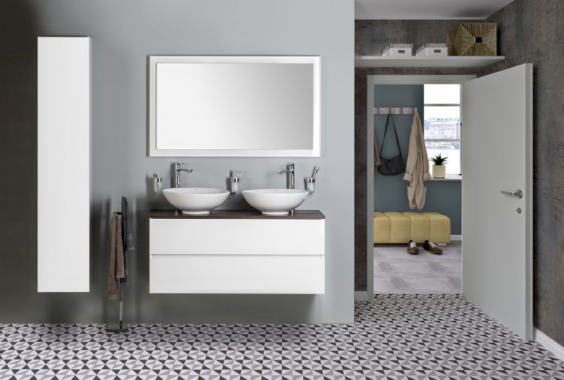 DIMP keramické umyvadlo na desku, Ø 46cm, bílá WH060