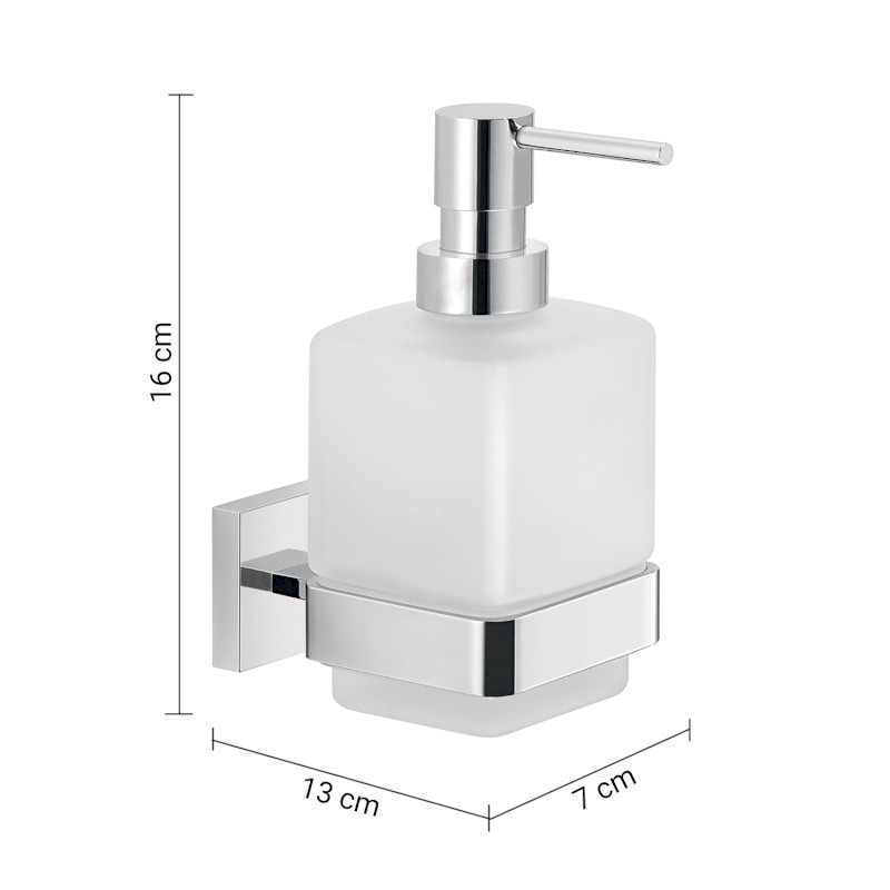 ELBA dávkovač mýdla, mléčné sklo, chrom A08113