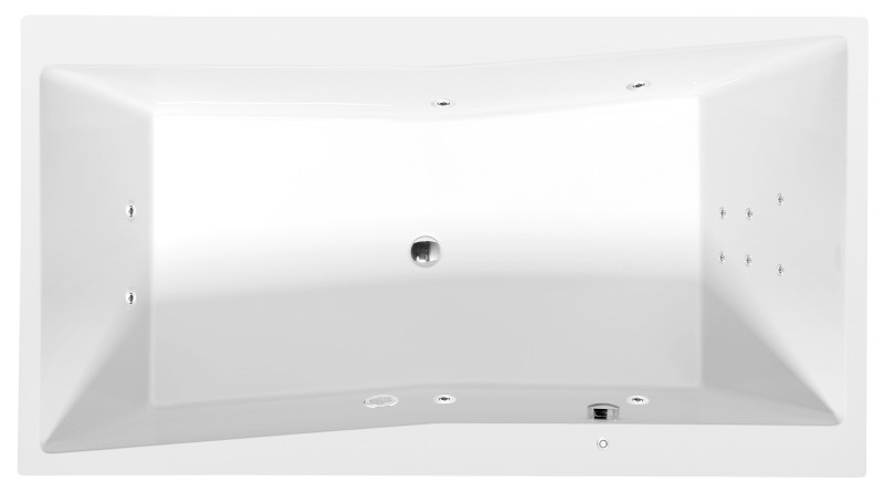 QUEST hydromasážní vana, 180x100x49cm, Attraction Hydro, chrom 78511.3010