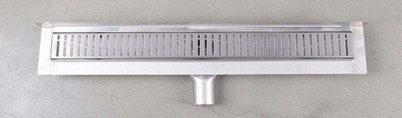 MANUS ONDA nerezový podlahový žlab s roštem, ke stěně, L-750, DN50 GMO23