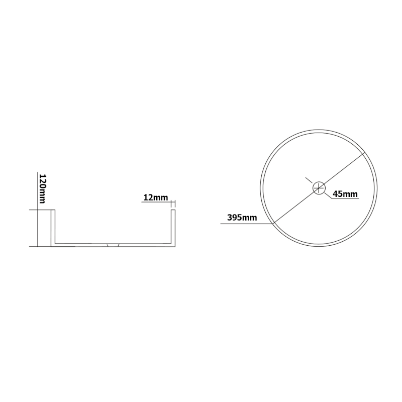 MARAGUA skleněné gravírované umyvadlo na desku Ø 39,5cm, černá TY214