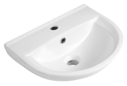 SPIRAL keramické umyvadlo 43x35cm, bílá 201.081.0