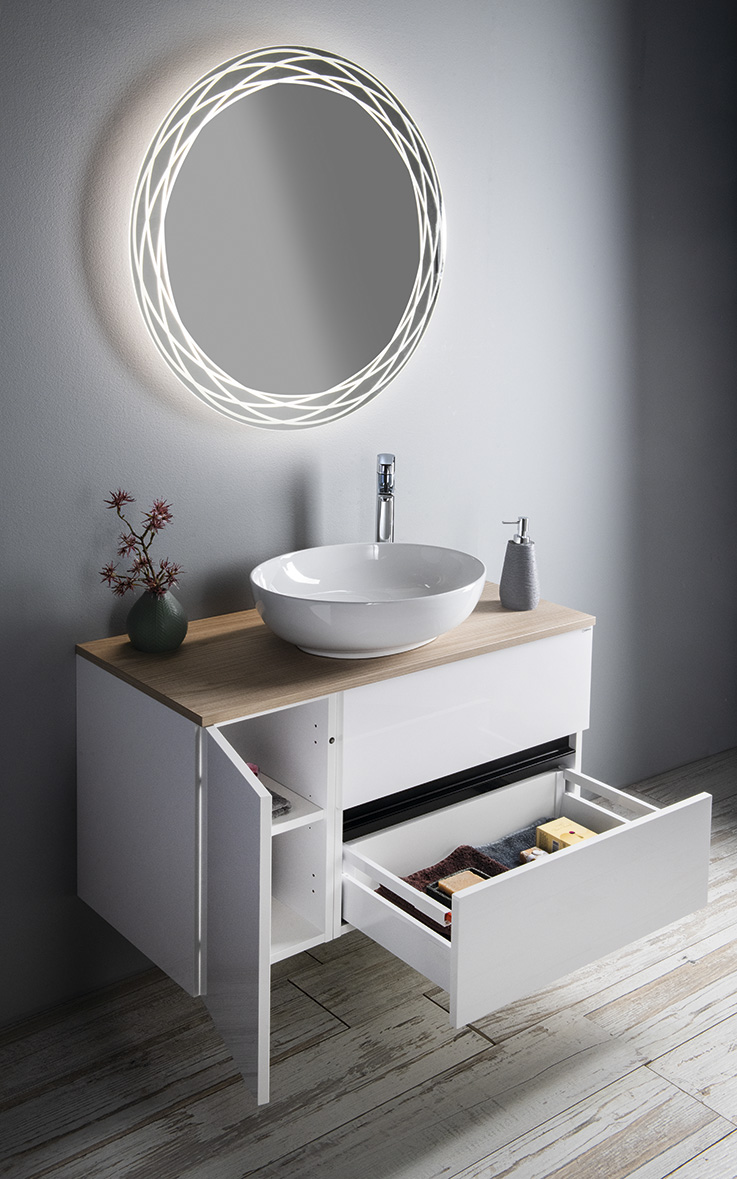 ODETTA skříňka spodní dvířková 30x50x43,5cm, pravá/levá, bílá lesk DT300-3030