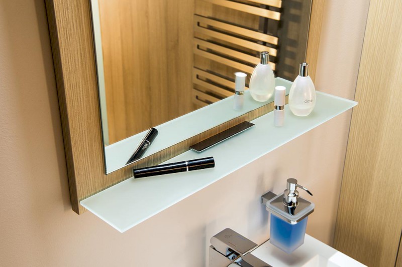 TREOS zrcadlo v rámu 110x50cm, dub Polar TS100-1010