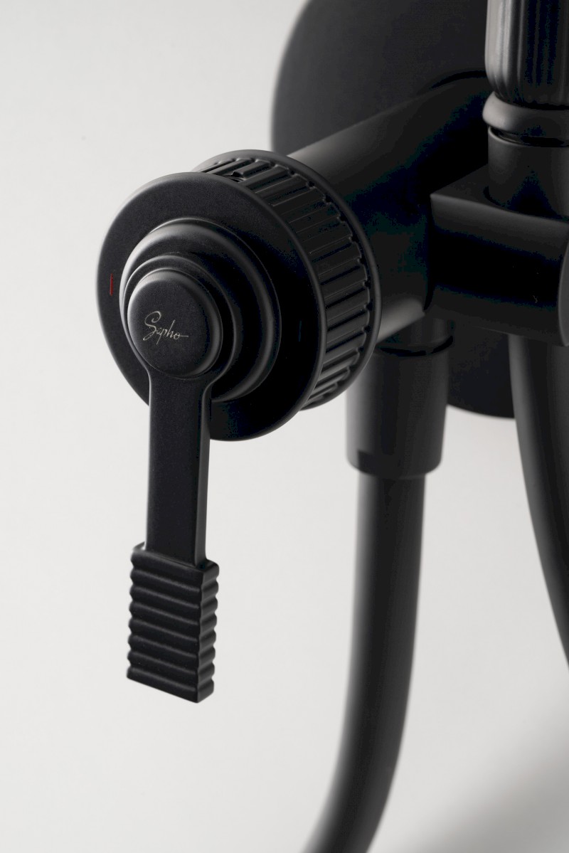 VERSI podomítková bidetová baterie se Stop sprškou, černá mat RV013/15