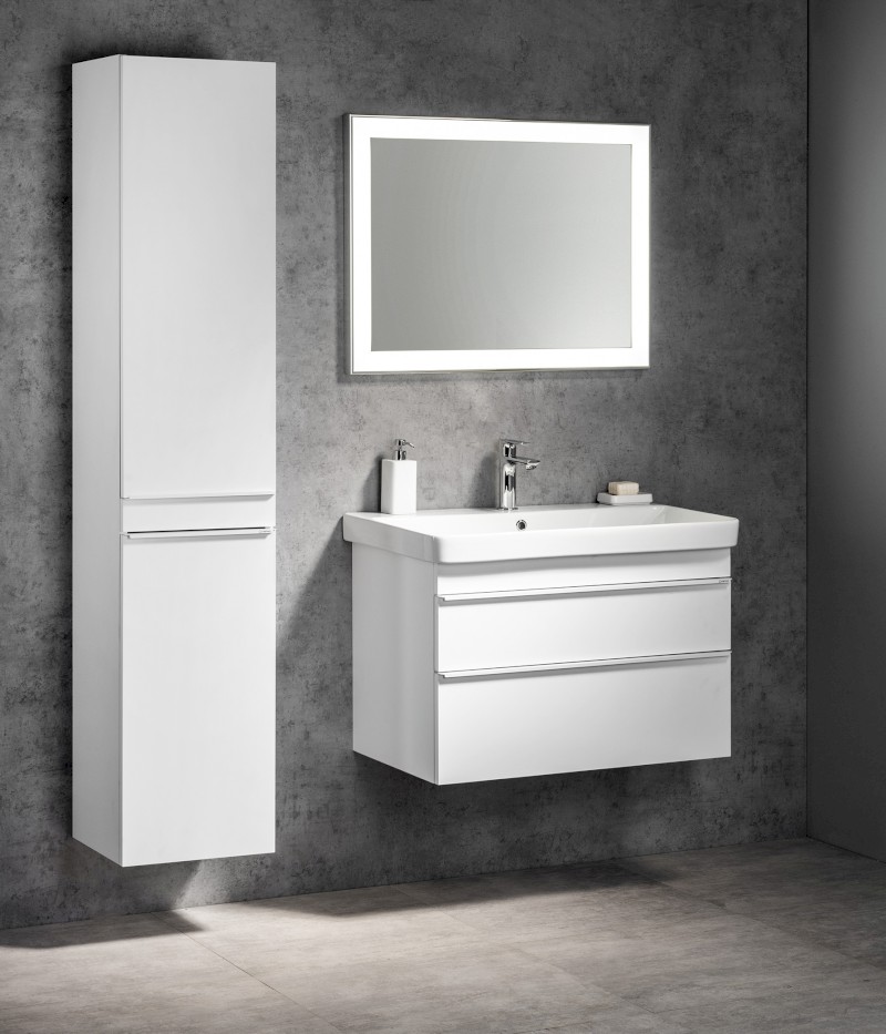 SITIA umyvadlová skříňka 75,6x50x44,2cm, 2xzásuvka, bílá mat SI080-3131