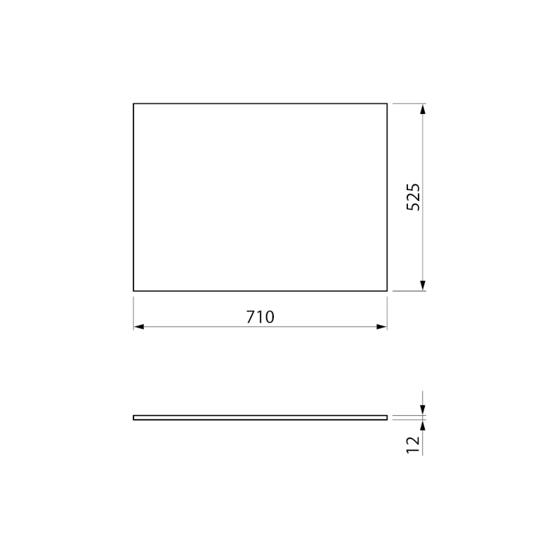 LOREA deska Rockstone 71x1,2x52,5cm, black attica LE070-0598