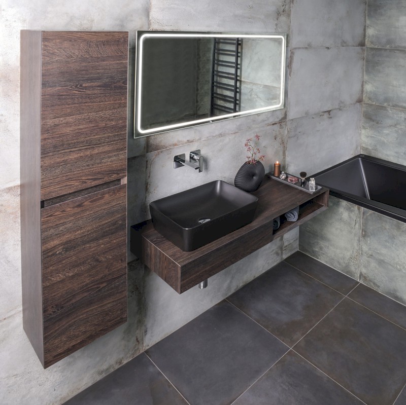 MORIAN umyvadlová skříňka 100x14x48cm, dub černý, levá MR125