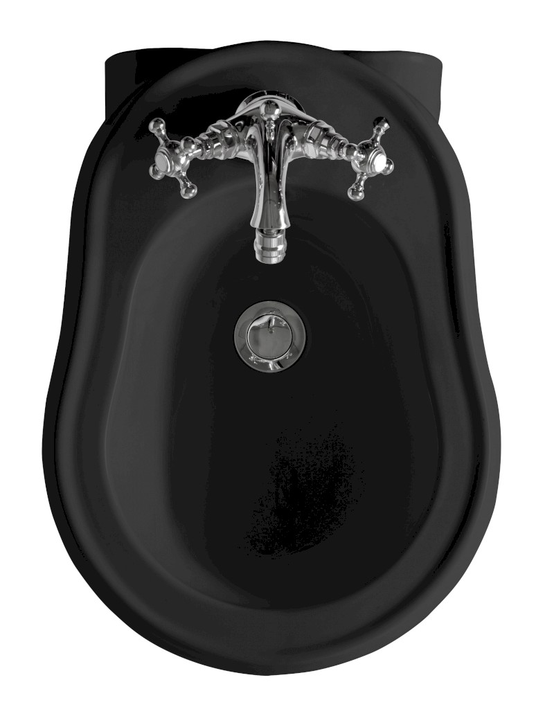 RETRO bidet závěsný 38x52cm, černá mat 102631