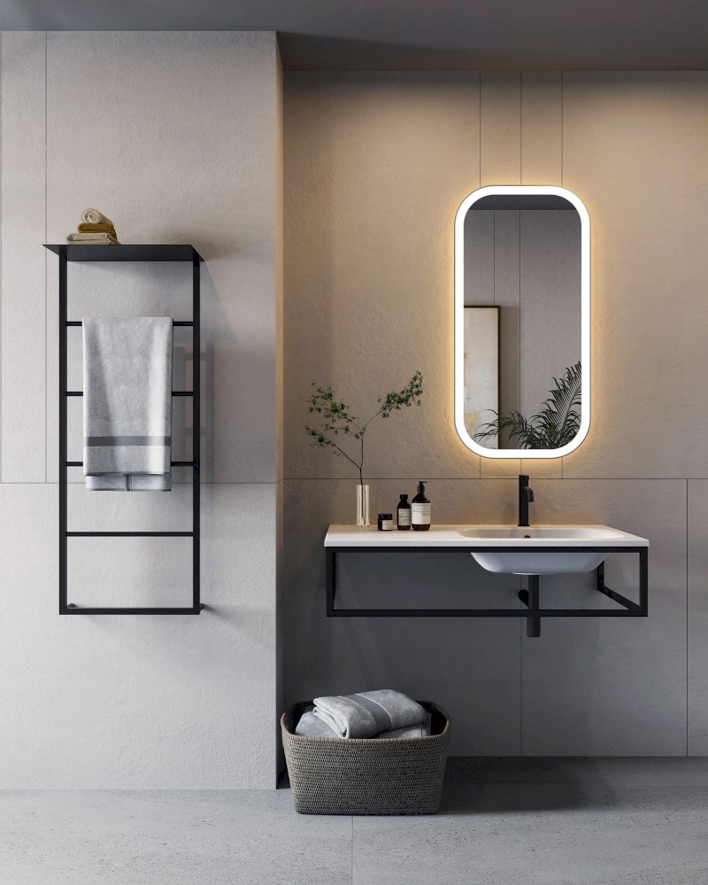 ARECA umyvadlo, litý mramor, 101x51,5cm, pravé, bílá AC101R