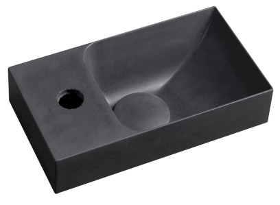 PICCOLINO betonové umývátko 30,8x17cm, baterie vlevo, antracit mat PK30016