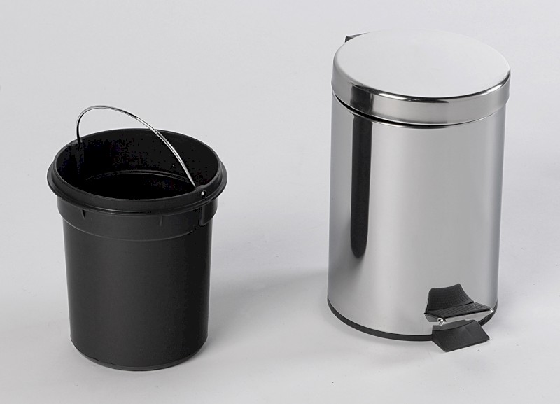 SIMPLE LINE odpadkový koš kulatý 3l, nerez lesk 27103