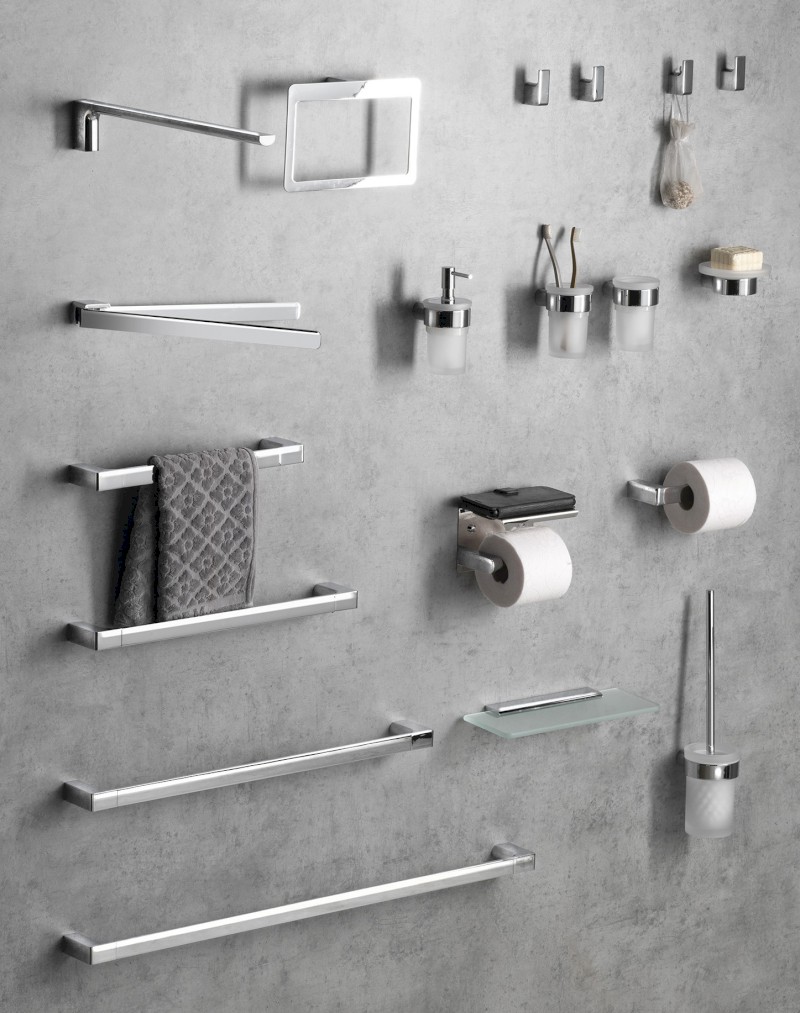 Držák toaletního papíru s poličkou, chrom UN1197C