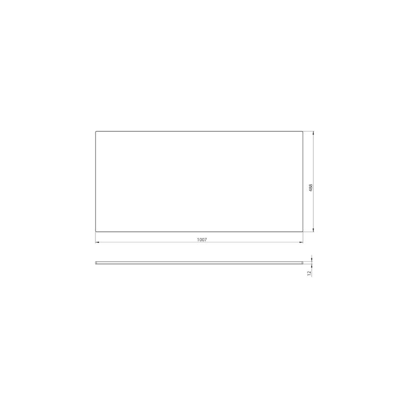 Deska Rockstone 100,7x1,2x48,8cm, bílá mat WR003-0101