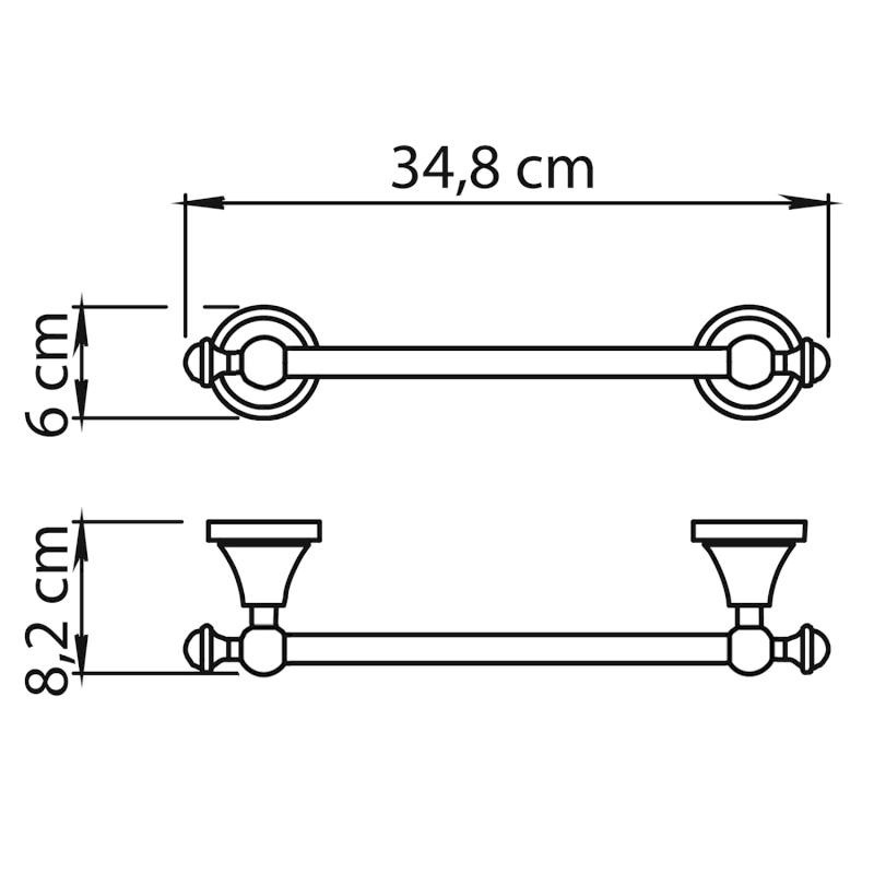 NEVIS držák ručníků 300mm, chrom NV213013