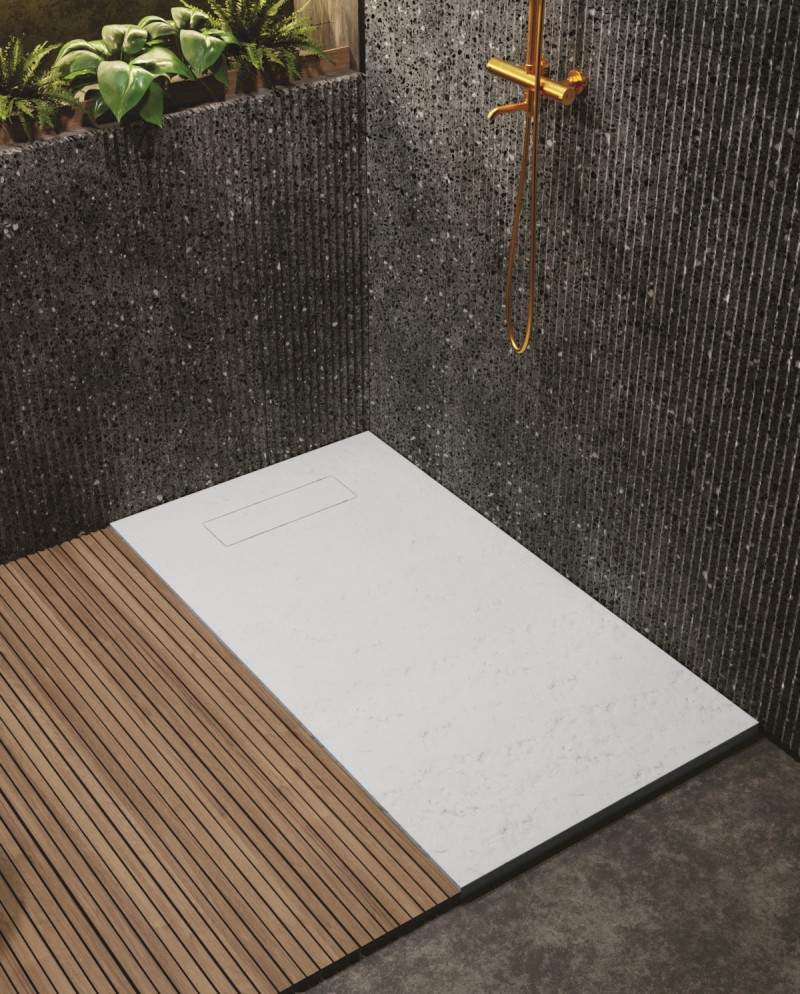 ELEA sprchová vanička litý mramor, 150x80cm, bílá PEL15080