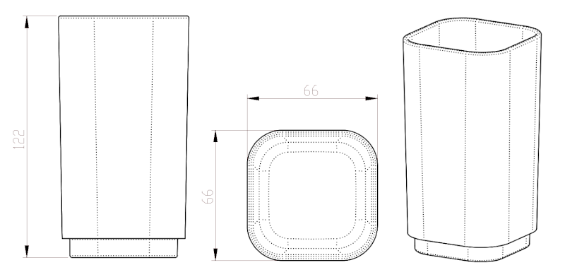 SEVENTY sklenka na postavení, béžová 639866