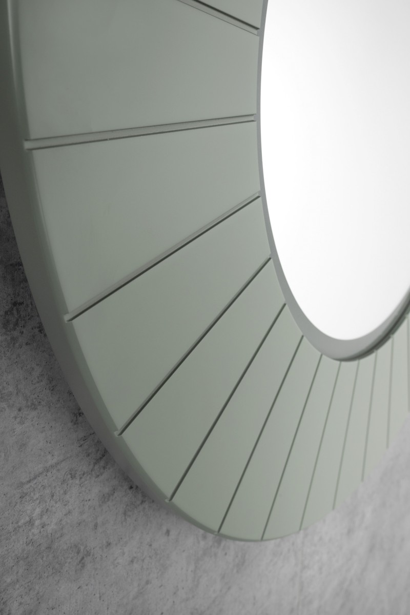 LUMIRO STRIP kulaté zrcadlo s LED osvětlením v rámu ø 75cm, verde LR750-4444S