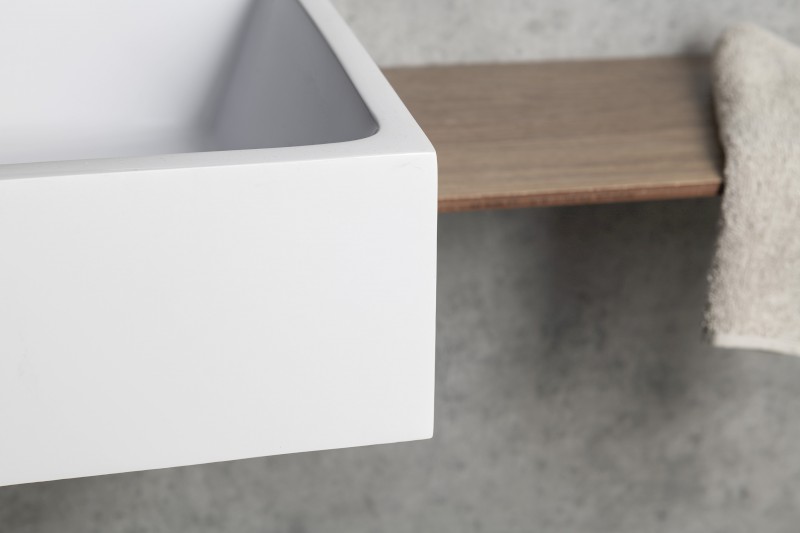 AQUATIC umyvadlo, litý mramor, 60x46cm, bílá AT060