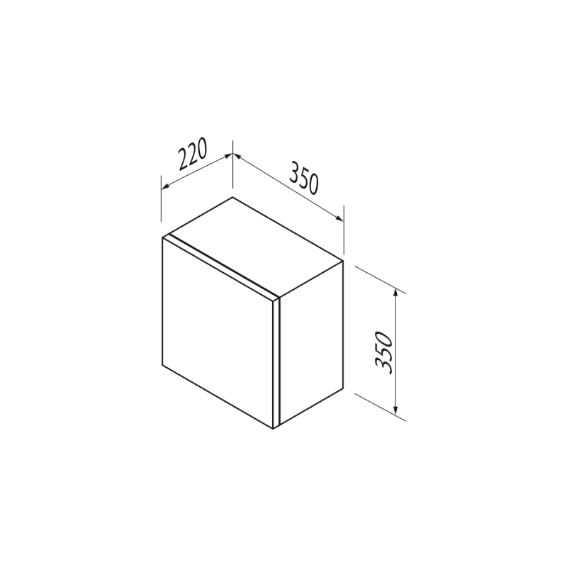 ESPACE skříňka 35x35x22cm, 1x dvířka, levá/pravá, dub alabama ESC830-2222
