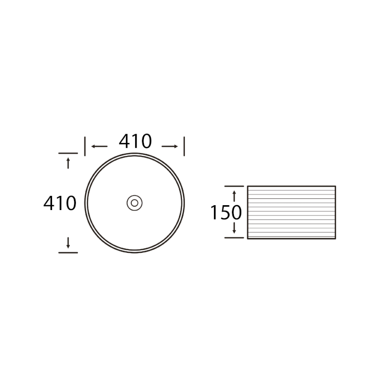 ARDEA keramické umyvadlo na desku, Ø 41cm, růžová AR041