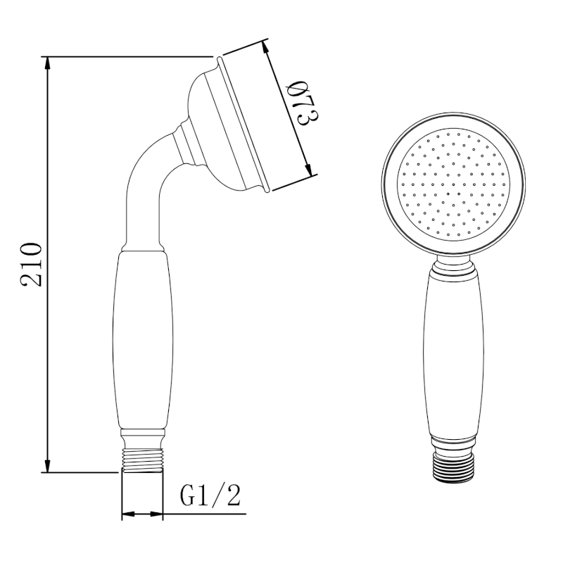 EPOCA ruční sprcha, 220mm, mosaz/chrom DOC101