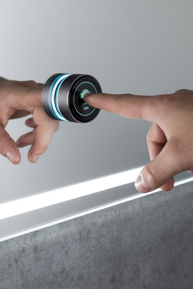 GEMINI zrcadlo s LED osvětlením 100x70cm, chytré funkce GM100K