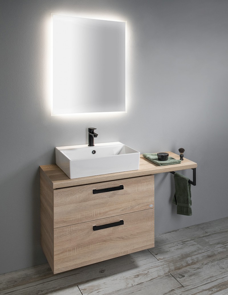 Podpěrná konzole 440x150x20mm, lakovaná ocel, černá mat, 1 ks VG4415