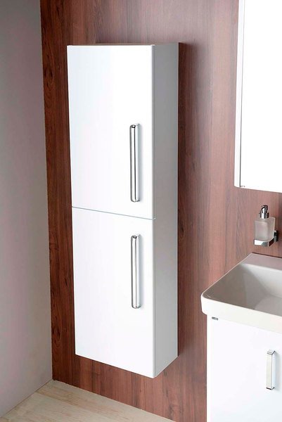 THEIA skříňka vysoká 40x138x20cm, 2x dvířka, levá/pravá, bílá TH400-3030