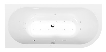 VIVA L hydromasážní vana, 175x80x47cm, Attraction Hydro-Air, chrom 70119.4010