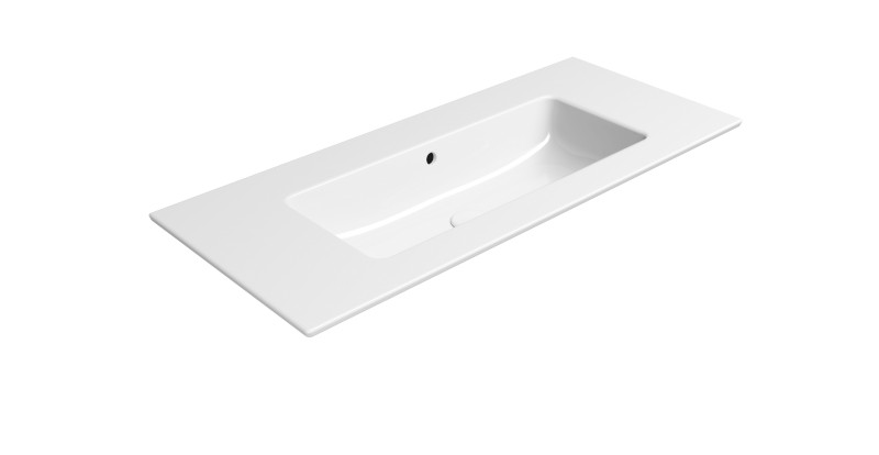 PURA keramické umyvadlo Slim 102x46cm, bez otvoru, bílá ExtraGlaze 8886011