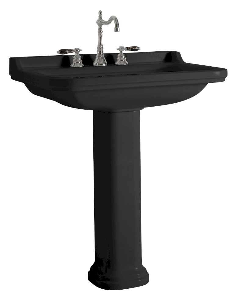 WALDORF keramické umyvadlo 80x55cm, černá mat 4141K7