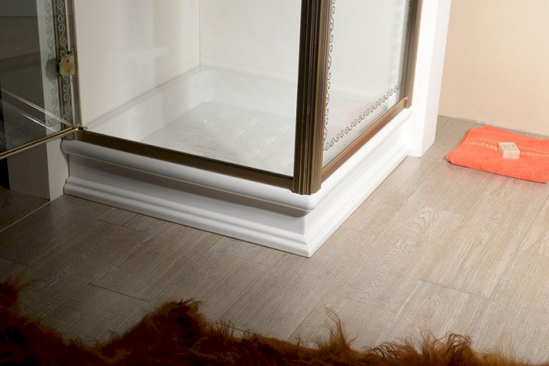 RETRO keramická sprchová vanička, čtverec 90x90x20cm, bílá 133801